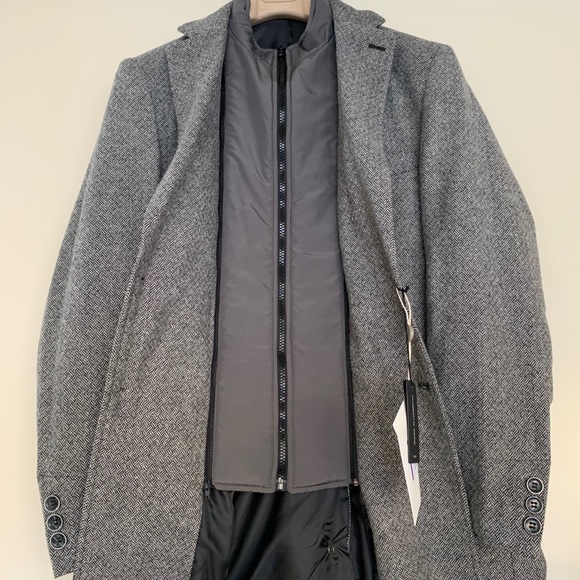 NWT Roberto Pepe Men’s Wool Pea Coat - Picture 2 of 7